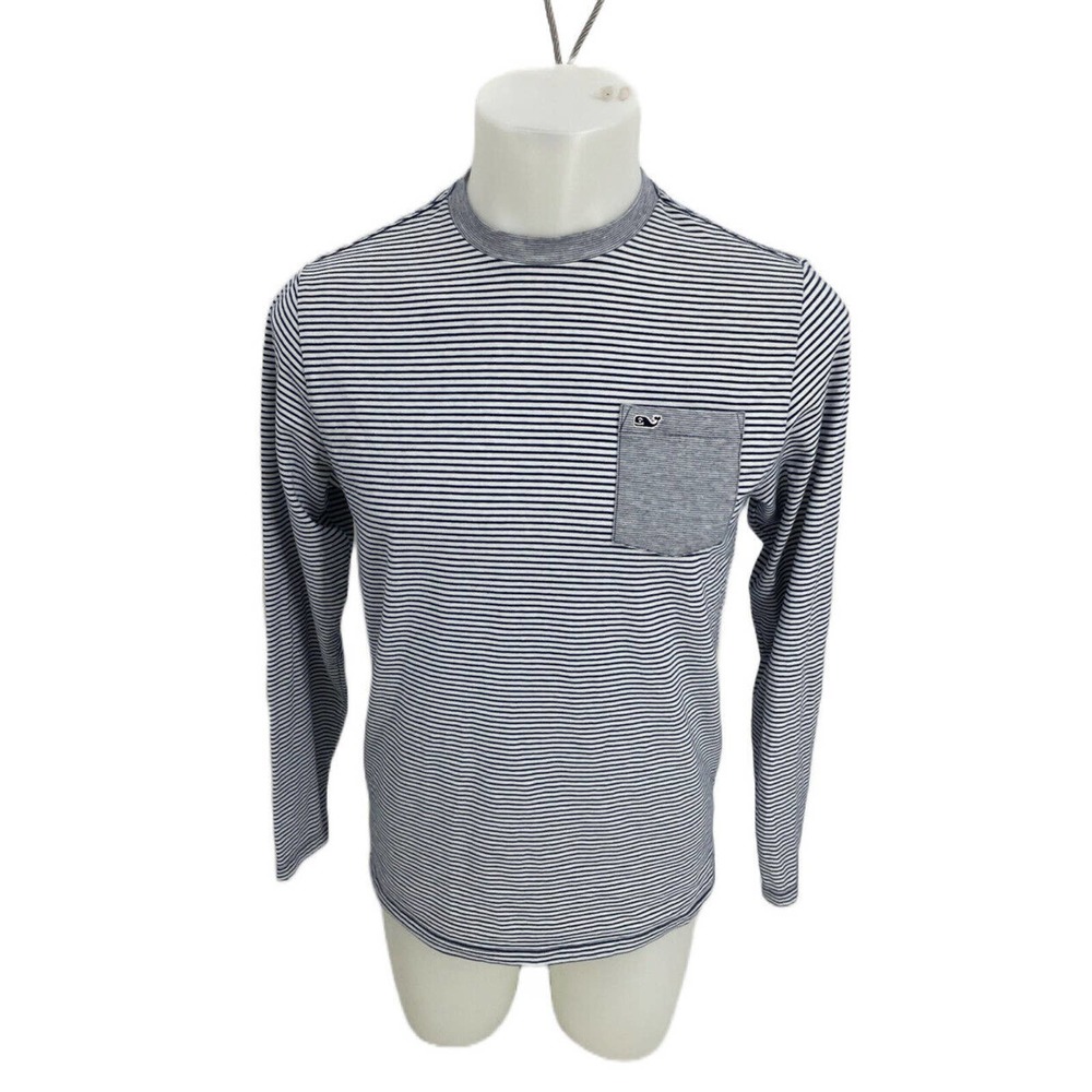 VINEYARD VINES EDGARTOWN LONG SLEEVE TEE SHIRT BOY'S XL Striped Long Sleeve PR4